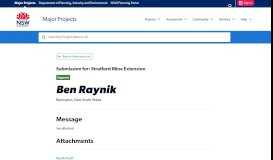 
							         Ben Raynik | Major Projects - Department of ... - NSW Planning Portal								  
							    