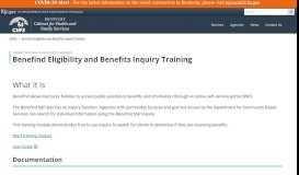 
							         Benefind Eligibility and Benefits Inquiry Training - Cabinet for Health ...								  
							    