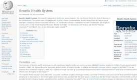 
							         Benefis Health System - Wikipedia								  
							    