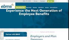 
							         Benefit Plan Solutions for Employers and Plan Sponsors | EBMS								  
							    