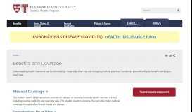 
							         Benefits and Coverage | Harvard University Student Health Program								  
							    