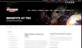 
							         Benefits at TSG - The Systems Group								  
							    