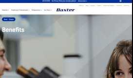 
							         Benefits | Baxter								  
							    