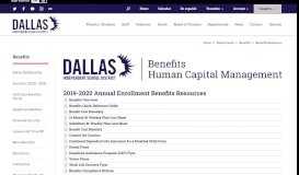 
							         Benefits / Benefits Resources - Dallas ISD								  
							    
