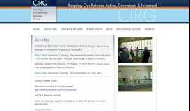 
							         Benefits - CIRG - Corning Incorporated Retirees Group								  
							    