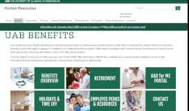 
							         Benefits - Human Resources | UAB								  
							    