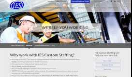 
							         Benefits - IES Custom Staffing								  
							    