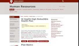 
							         Benefits: IU Health HDHP | Human Resources | Indiana University								  
							    