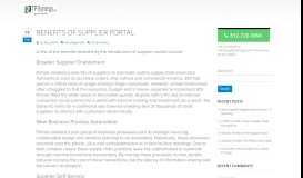 
							         BENEFITS OF SUPPLIER PORTAL – TPSynergy								  
							    