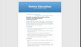 
							         Benefits of using Educosoft's Online Science and Mathematics ...								  
							    