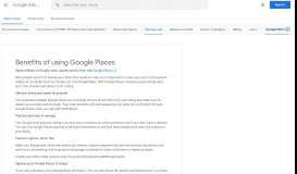 
							         Benefits of using Google Places - Google Ads Help								  
							    