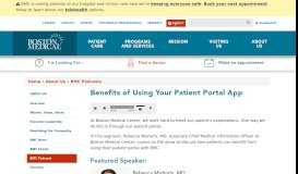 
							         Benefits of Using Your Patient Portal App | Boston Medical Center								  
							    