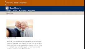 
							         Benefits | Social Security Administration								  
							    