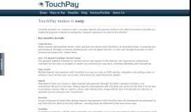 
							         Benefits - Touchpay								  
							    