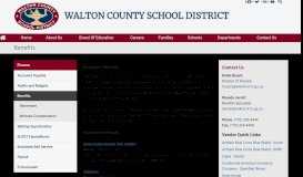 
							         Benefits - Walton County School District								  
							    