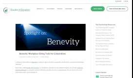 
							         Benevity: Workplace Giving Tools for Corporations								  
							    