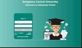 
							         Bengaluru Central University - Sign In | Admission Portal								  
							    