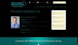 
							         Benjamin Lieberman, MD - Milford Regional Physician Group								  
							    