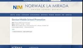
							         Benton Middle School Promotion | Norwalk La Mirada Unified School ...								  
							    