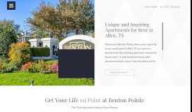 
							         Benton Pointe | Apartments in Allen, TX								  
							    