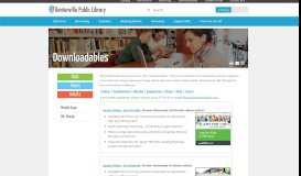 
							         Bentonville Public Library - Downloadables								  
							    