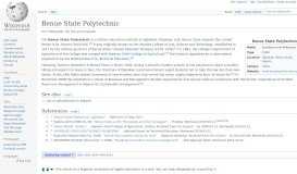 
							         Benue State Polytechnic - Wikipedia								  
							    