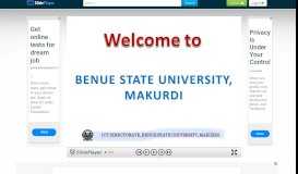 
							         BENUE STATE UNIVERSITY, MAKURDI The Directorate of ...								  
							    