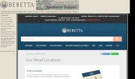 
							         Beretta Dealer Locator - Beretta Customer Support								  
							    