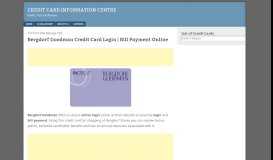 
							         Bergdorf Goodman Credit Card Login | Bill Payment Online								  
							    