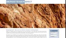 
							         Bergsteigerwelt - Klettern und Bouldern. Portal mit Kletterforum ...								  
							    