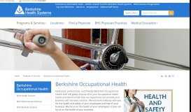 
							         Berkshire Occupational Health - Berkshire Health Systems								  
							    