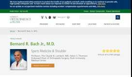 
							         Bernard R. Bach Jr., M.D. | Midwest Orthopaedics at Rush								  
							    