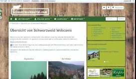 
							         Übersicht von Schwarzwald Webcams - Schwarzwald Urlaub								  
							    