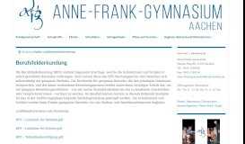 
							         Berufsfelderkundung – Anne-Frank-Gymnasium Aachen								  
							    