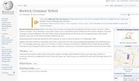 
							         Berwick Grammar School - Wikipedia								  
							    