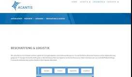
							         Beschaffung & Logistik - Acantis								  
							    