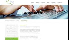 
							         Bespoke programs - Microsearch Laboratories Ltd								  
							    