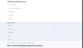 
							         Best 6 Wedding Website Builders (For A Stress Free Big Day) | May 19								  
							    