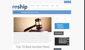 
							         Best Auction Sites Online: Top 10 List - ReShip.com Blog								  
							    