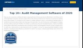 
							         Best Audit Management Software | Top Internal Audit Software Reviews								  
							    