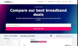 
							         Best Broadband Deals June 2019 | Compare ... - Cable.co.uk								  
							    
