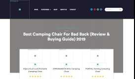 
							         Best Camping Chair For Bad Back (Review & Buying Guide) 2019 The ...								  
							    
