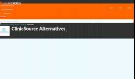 
							         Best ClinicSource Alternatives & Competitors - SourceForge								  
							    