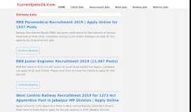 
							         Best Government Railway Jobs Search Portal: CurrentJobs24.com								  
							    