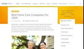 
							         Best Home Care Companies for 2019 | Updated for 2019 ...								  
							    