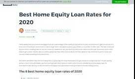 
							         Best Home Equity Loan Rates for 2020 | The Simple Dollar								  
							    