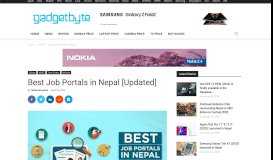
							         Best Job Portals in Nepal: Job Vacancy, Job posting Sites in Nepal								  
							    