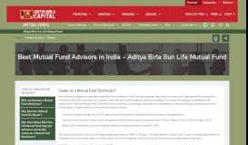 
							         Best Mutual Fund Advisors in India - Aditya Birla Sun Life Mutual Fund								  
							    