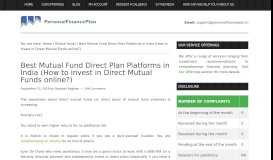 
							         Best Mutual Fund Direct Plan Platforms in India (How to invest in ...								  
							    