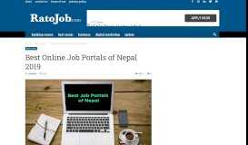 
							         Best Online Job Portals of Nepal 2019 According to Ranking - Rato Job								  
							    